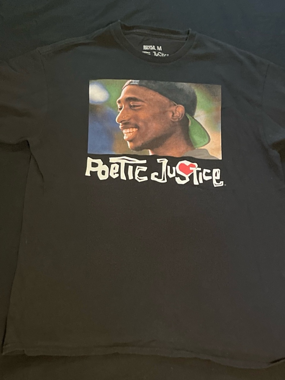 Ripple Junction Black Graphic Tee with White Print